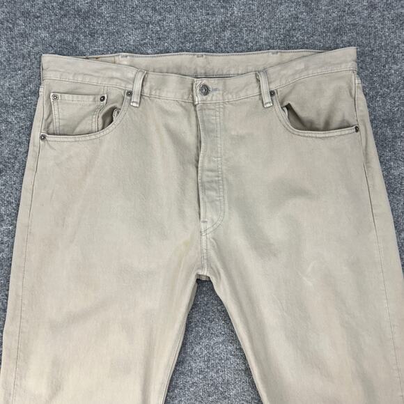 Levis 501XX Jean Mens 40 Sand Denim Mid Rise Button Fly Classic Straight 2012 - Picture 3 of 16